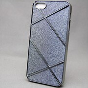 MINIOPAL SELLCTION 22813 [iPhone5/5s用 キラキラチェック柄シリーズ アルミ きらきらブルー]