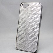 MINIOPAL SELLCTION 21595 [iPhone5/5s用 キラキラケース チェック アルミ シルバー]