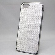 MINIOPAL SELLCTION 21694 [iPhone5/5s用 キラキラケース チェック アルミ シルバー]