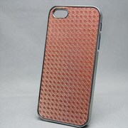 MINIOPAL SELLCTION 21700 [iPhone5/5s用 キラキラケース チェック アルミ Ｐピンク]