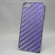 MINIOPAL SELLCTION 21885 [iPhone5/5s用 キラキラケース チェック アルミ Ｓパープル]
