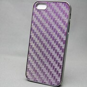MINIOPAL SELLCTION 22677 [iPhone5/5s用 キラキラケース チェック アルミ パープルピンク]