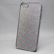 MINIOPAL SELLCTION 21656 [iPhone5/5s用 キラキラケース チェックシリーズ アルミ ピンク×グリーン]