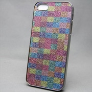 MINIOPAL SELLCTION 22783 [iPhone5/5s用 キラキラケース チェックシリーズ アルミ カラフル]