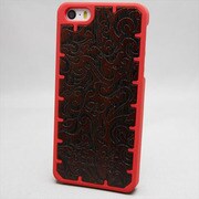 MINIOPAL SELLCTION 24824 [iPhone5/5s用ウッドケース プラスチック＆ウッド ウッド＆レッド]