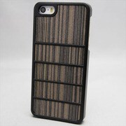 MINIOPAL SELLCTION 24763 [iPhone5/5s用ウッドケース レザー＆ラバー ウッド調＆ブラック]