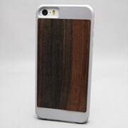 MINIOPAL SELLCTION 24749 [iPhone5/5s用ウッドケース プラスチック ウッド調＆シルバー]