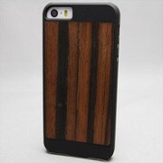 MINIOPAL SELLCTION 24756 [iPhone5/5s用ウッドケース プラスチック ウッド調＆ブラック]