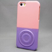 MINIOPAL SELLCTION 21960 [iPhone5/5s用 カラフル 上下組み込み式 スピーカーモチーフケース ピンク／パープル]