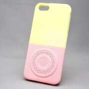 MINIOPAL SELLCTION 22127 [iPhone5/5s用 カラフル 上下組み込み式 スピーカーモチーフケース 黄色／桃]