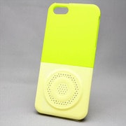MINIOPAL SELLCTION 22165 [iPhone5/5s用 カラフル 上下組み込み式 スピーカーモチーフケース 緑／黄色]