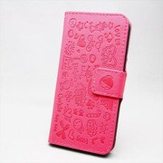 MINIOPAL SELLCTION 22332 [iPhone5/5s用 左右開閉式 メルヘン手帳型ケース レザー ピンク]