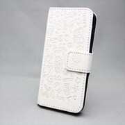 MINIOPAL SELLCTION 22394 [iPhone5/5s用 左右開閉式 メルヘン手帳型ケース レザー ホワイト]