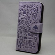 MINIOPAL SELLCTION 22776 [iPhone5/5s用 左右開閉式 メルヘン手帳型ケース レザー 薄紫]