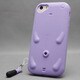 MINIOPAL SELLCTION 21977 [iPhone5/5s用 ブタちゃんモチーフ ストラップ装着可能ケース シリコン パープル]