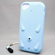 MINIOPAL SELLCTION 21984 [iPhone5/5s用 ブタちゃんモチーフ ストラップ装着可能ケース シリコン 水色]