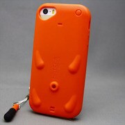 MINIOPAL SELLCTION 22028 [iPhone5/5s用 ブタちゃんモチーフ ストラップ装着可能ケース シリコン オレンジ]