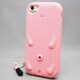 MINIOPAL SELLCTION 22035 [iPhone5/5s用 ブタちゃんモチーフ ストラップ装着可能ケース シリコン ピンク]