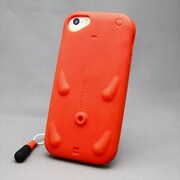 MINIOPAL SELLCTION 22301 [iPhone5/5s用 ブタちゃんモチーフ ストラップ装着可能ケース シリコン Pオレンジ]