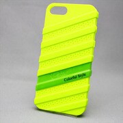 MINIOPAL SELLCTION 22189 [iPhone5/5s用 2色組み合わせ式 上下組み込み式 凸凹ケース 黄緑×グリーン]