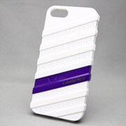 MINIOPAL SELLCTION 22219 [iPhone5/5s用 2色組み合わせ式 上下組み込み式 凸凹ケース ホワイト×パープル]