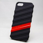 MINIOPAL SELLCTION 22295 [iPhone5/5s用 2色組み合わせ式 上下組み込み式 凸凹ケース BK×レッド]