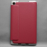 NEXUS7(2013年発売モデル) シンプル開閉式 スタンド可ケース 合皮×プラスチック レッド MINIOPAL SELLCTION 24534