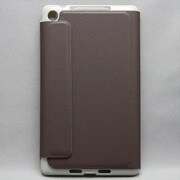 NEXUS7(2013年発売モデル) シンプル開閉式 スタンド可ケース 合皮×プラスチック ブラウン MINIOPAL SELLCTION 24558