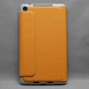 NEXUS7(2013年発売モデル) シンプル開閉式 スタンド可ケース 合皮×プラスチック オレンジ MINIOPAL SELLCTION 24565