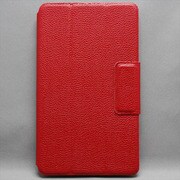 NEXUS7(2013年発売モデル) 左右開閉式 ロール式シンプルケース 合皮×プラスチック レッド MINIOPAL SELLCTION 24152