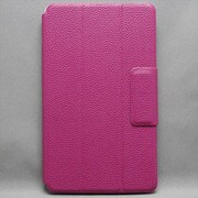 NEXUS7(2013年発売モデル) 左右開閉式 ロール式シンプルケース 合皮×プラスチック ローズピンク MINIOPAL SELLCTION 24183