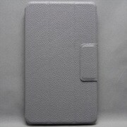 NEXUS7(2013年発売モデル) 左右開閉式 ロール式シンプルケース 合皮×プラスチック グレー MINIOPAL SELLCTION 24190
