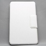 NEXUS7(2013年発売モデル) 左右開閉式 ロール式シンプルケース 合皮×プラスチック ホワイト MINIOPAL SELLCTION 24459