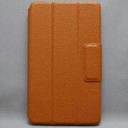 NEXUS7(2013年発売モデル) 左右開閉式 ロール式シンプルケース 合皮×プラスチック オレンジブラウン MINIOPAL SELLCTION 24466