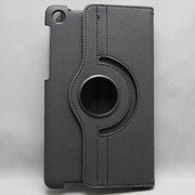 NEXUS7(2013年発売モデル) 360度回転式、カードポケット多数・ペン差し有り多機能ケース キャンパス地 ブラック MINIOPAL SELLCTION 24312