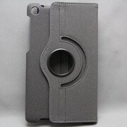 NEXUS7(2013年発売モデル) 360度回転式、カードポケット多数・ペン差し有り多機能ケース キャンパス地 グレー MINIOPAL SELLCTION 24350