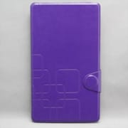 NEXUS7(2013年発売モデル) / シンプル柄入りケース 合皮×プラスチック パープル MINIOPAL SELLCTION 23926