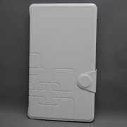 NEXUS7(2013年発売モデル) / シンプル柄入りケース 合皮×プラスチック ホワイト MINIOPAL SELLCTION 23933