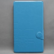 NEXUS7(2013年発売モデル) / シンプル柄入りケース 合皮×プラスチック ライトブルー MINIOPAL SELLCTION 23957