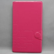 NEXUS7(2013年発売モデル) / シンプル柄入りケース 合皮×プラスチック ピンク MINIOPAL SELLCTION 23971
