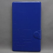 NEXUS7(2013年発売モデル) / シンプル柄入りケース 合皮×プラスチック ブルー MINIOPAL SELLCTION 24008