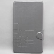 NEXUS7(2013年発売モデル) / シンプル柄入りケース 合皮×プラスチック グレー MINIOPAL SELLCTION 24015