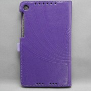NEXUS7(2013年発売モデル) ペン差し&模様入りケース 合皮 パープル MINIOPAL SELLCTION 23698