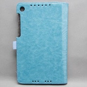 NEXUS7(2013年発売モデル) ペン差し&模様入りケース 合皮 アクア MINIOPAL SELLCTION 23766