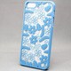 MINIOPAL SELLCTION 22943 [iPhone5/5s用 彫刻調 花模様ケース プラスチック ブルー]