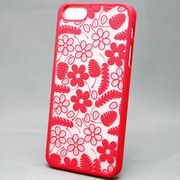 MINIOPAL SELLCTION 22950 [iPhone5/5s用 彫刻調 花模様ケース プラスチック ピンク]