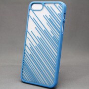 MINIOPAL SELLCTION 22905 [iPhone5/5s用 彫刻調 シャドーケース プラスチック ブルー]