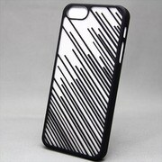 MINIOPAL SELLCTION 22912 [iPhone5/5s用 彫刻調 シャドーケース プラスチック ブラック]