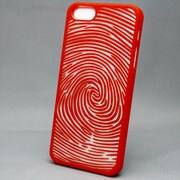 MINIOPAL SELLCTION 22868 [iPhone5/5s用 彫刻調 渦柄ケース プラスチック レッド]