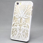 MINIOPAL SELLCTION 23087 [iPhone5/5s用 彫刻調 ダンディケース プラスチック ホワイト]